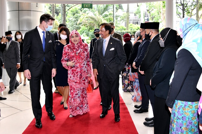 Their Majesties Arrive In Singapore For State Visit 