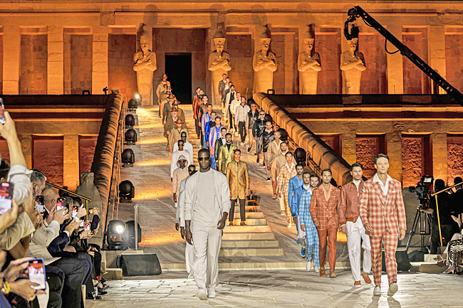 Egypt dusts off pyramids for fashion, pop and art shows