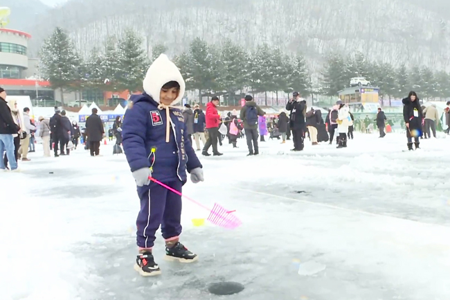 Bare Hand Fishing at the Hwacheon Sancheoneo Ice Festival