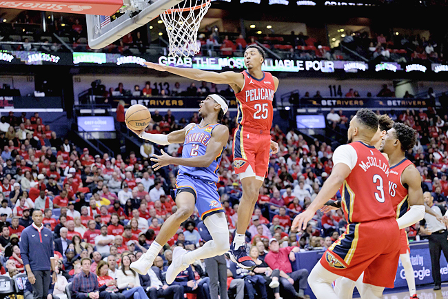 Gilgeous-Alexander leads Thunder past Pelicans in play-in