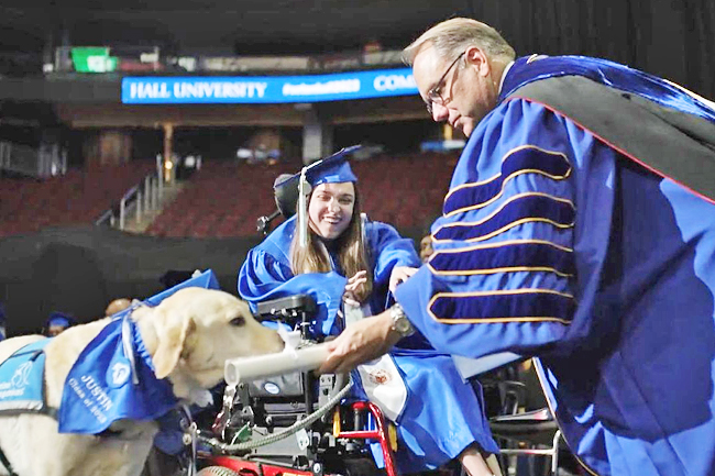 New Jersey Service Dog Receives Honorary Diploma Alongside Owner