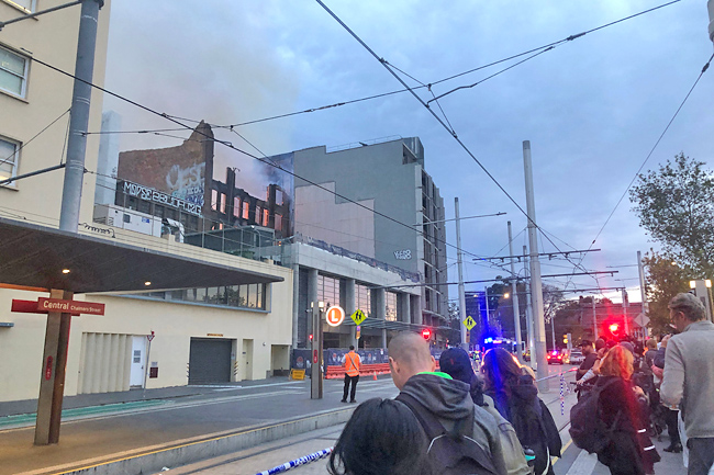 Sydney blaze consumes seven-storey building